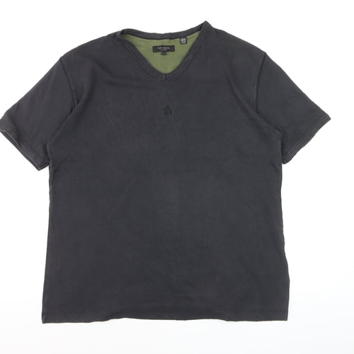 Ted Baker Men's Black V-Neck Short Sleeve T-Shirt Size L Cotton