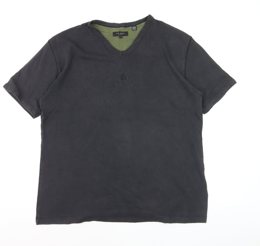 Ted Baker Men's Black V-Neck Short Sleeve T-Shirt Size L Cotton