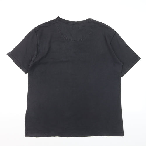 Ted Baker Men's Black V-Neck Short Sleeve T-Shirt Size L Cotton