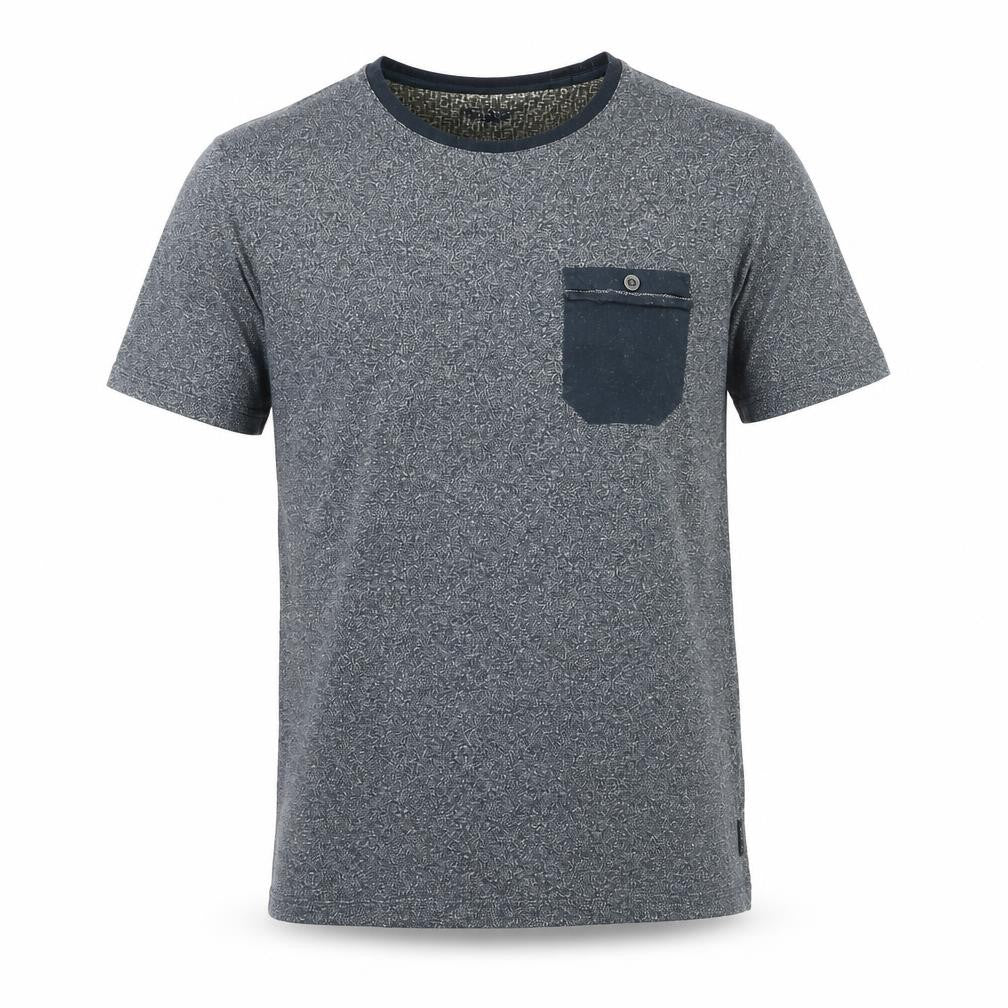 Ted Baker Men Blue Crew Neck Short Sleeve Cotton T-Shirt Size L