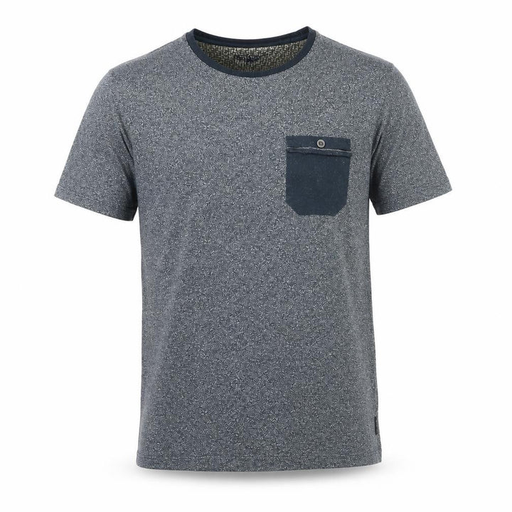 Ted Baker Men Blue Crew Neck Short Sleeve Cotton T-Shirt Size L