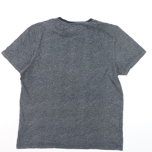 Ted Baker Men Blue Crew Neck Short Sleeve Cotton T-Shirt Size L