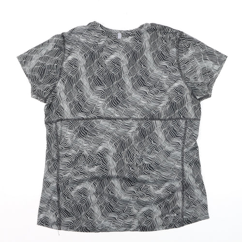 Nike Women's Black Dri-Fit Running T-Shirt Size L Lightweight Activewear Top