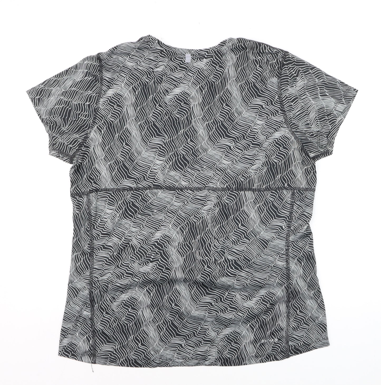 Nike Women's Black Dri-Fit Running T-Shirt Size L Lightweight Activewear Top