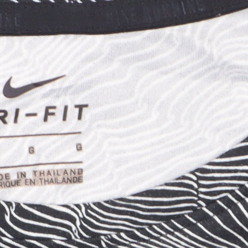 Nike Women's Black Dri-Fit Running T-Shirt Size L Lightweight Activewear Top