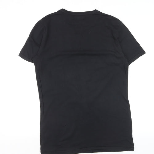 Firetrap Men's Black Gothic Rock Graphic Crew Neck Cotton T-Shirt Size M