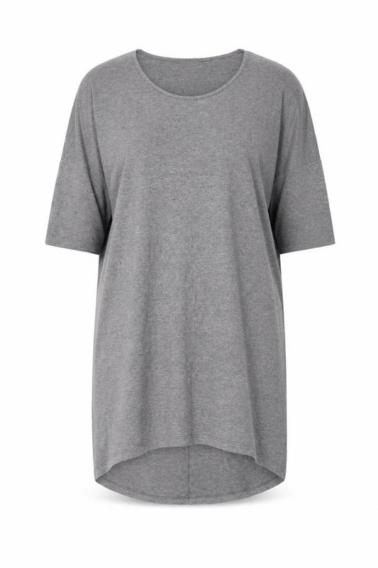 Front view of Vero Moda Women’s Grey Jersey T-Shirt Dress, size L, Casual