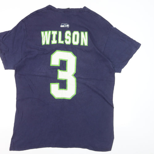 NFL Team Apparel Men’s Blue Seahawks #3 Graphic T-Shirt Size L