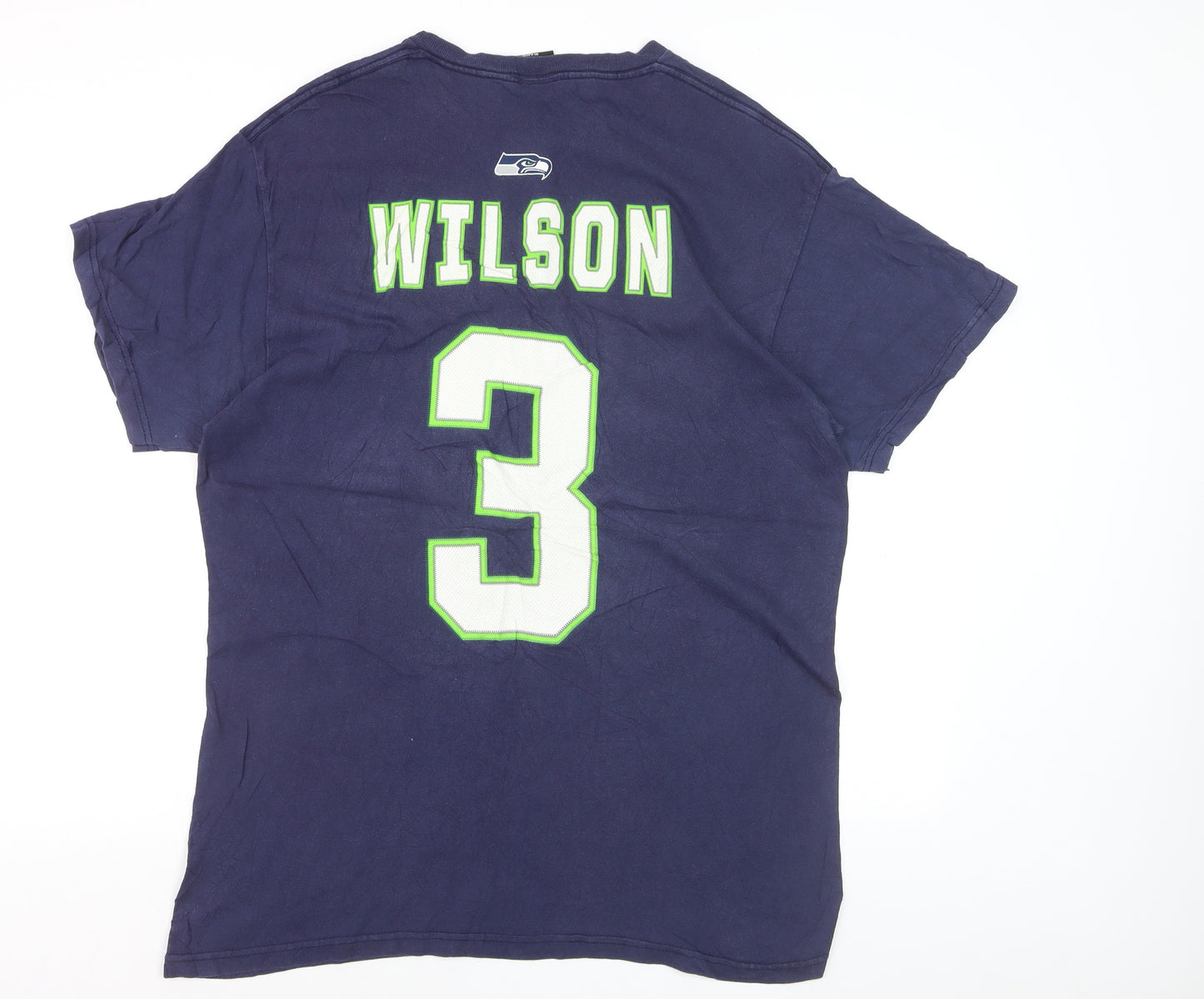 NFL Team Apparel Men’s Blue Seahawks #3 Graphic T-Shirt Size L