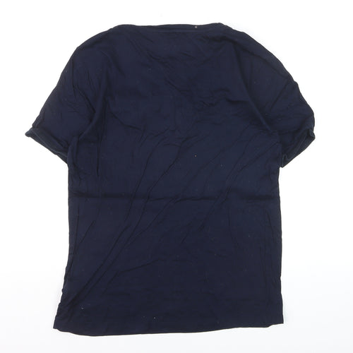 Ted Baker Men's Blue Short Sleeve Henley T-Shirt Size M
