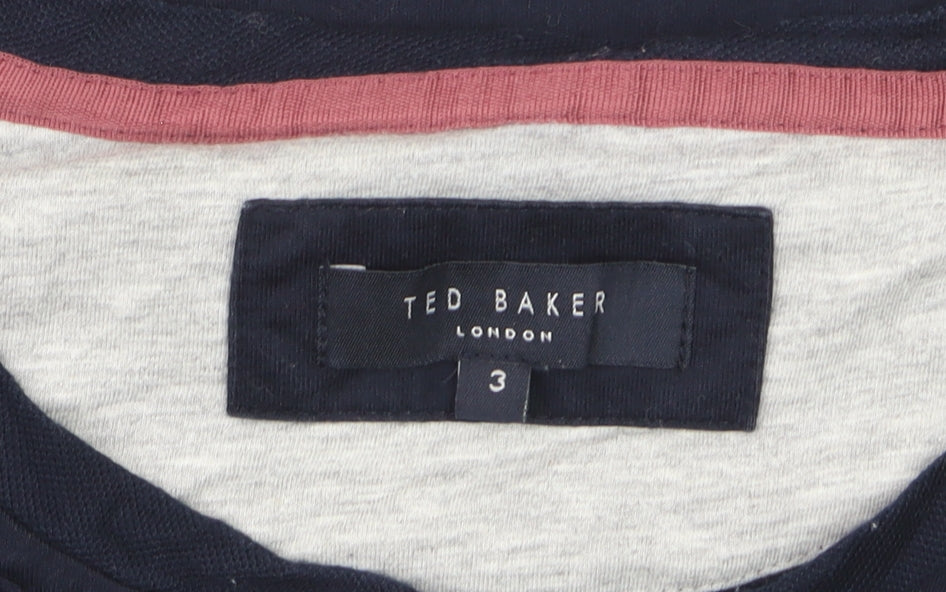Ted Baker Men's Blue Short Sleeve Henley T-Shirt Size M