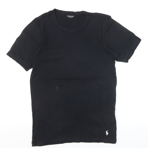 Polo Ralph Lauren Men's Black Cotton Crew Neck T-Shirt Size S