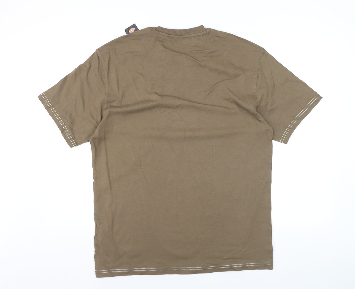 Dickies Men's Brown Graphic Print Cotton Crew Neck T-Shirt Size S
