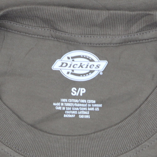 Dickies Men's Brown Graphic Print Cotton Crew Neck T-Shirt Size S