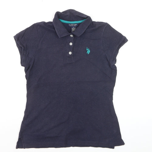 U.S. Polo Assn. Men's Navy Blue Small Cotton Short Sleeve Polo Shirt