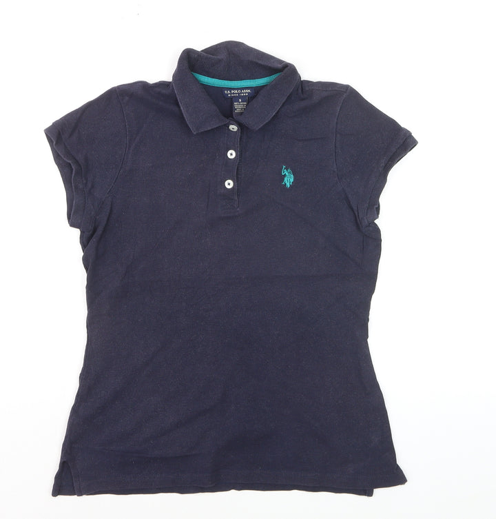 U.S. Polo Assn. Men's Navy Blue Small Cotton Short Sleeve Polo Shirt
