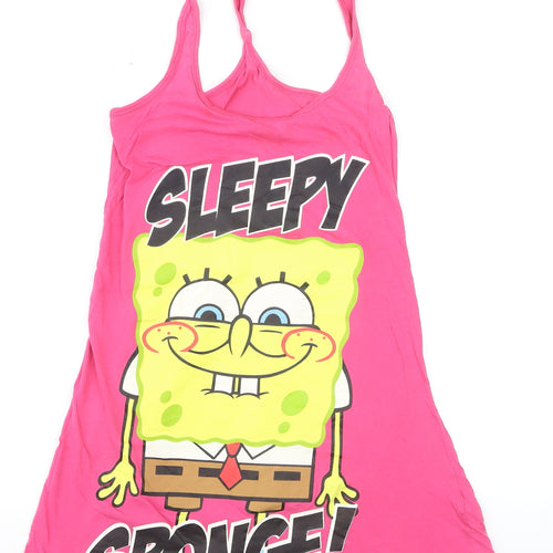 Dunnes Women Pink Racerback SpongeBob Tank Top Size 8-10