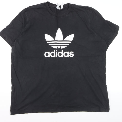 Adidas Men's Black 2XL Trefoil Logo Graphic T-Shirt Regular Fit