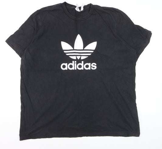 Adidas Men's Black 2XL Trefoil Logo Graphic T-Shirt Regular Fit