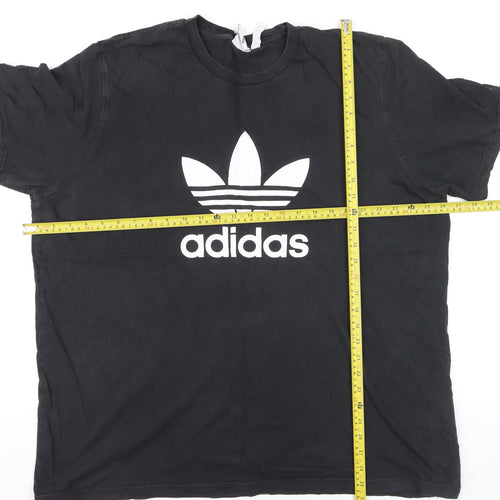 Adidas Men's Black 2XL Trefoil Logo Graphic T-Shirt Regular Fit
