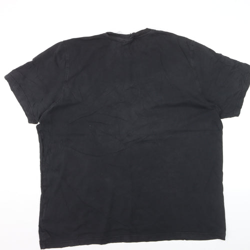 Adidas Men's Black 2XL Trefoil Logo Graphic T-Shirt Regular Fit