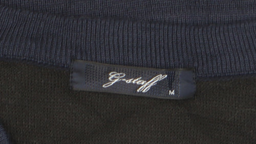 Gestoff Men's Blue Argyle V-Neck Pullover Jumper Size M