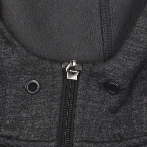 Adidas Men Black Climawarm Full Zip Hooded Activewear Jacket M