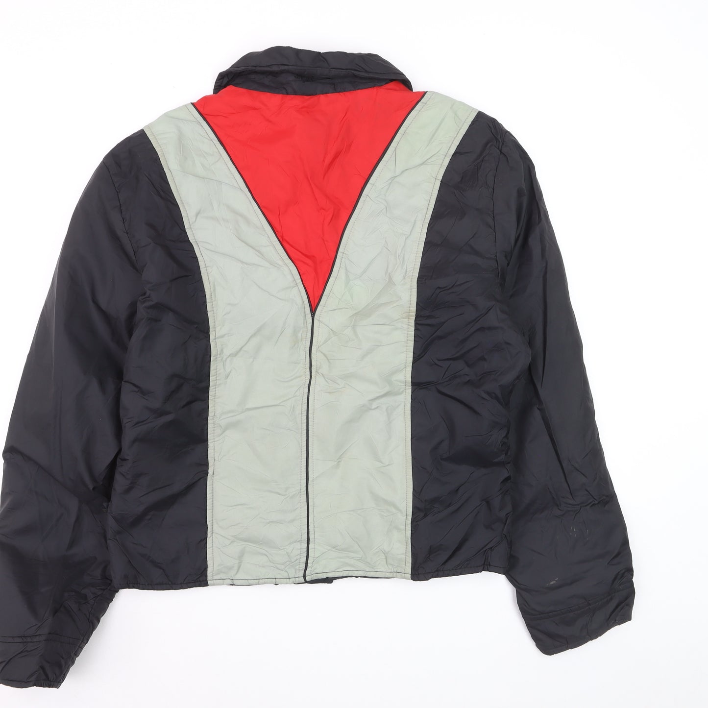 Ossi Men’s Black Ski Puffer Jacket M Nylon Insulated Retro 80s Style