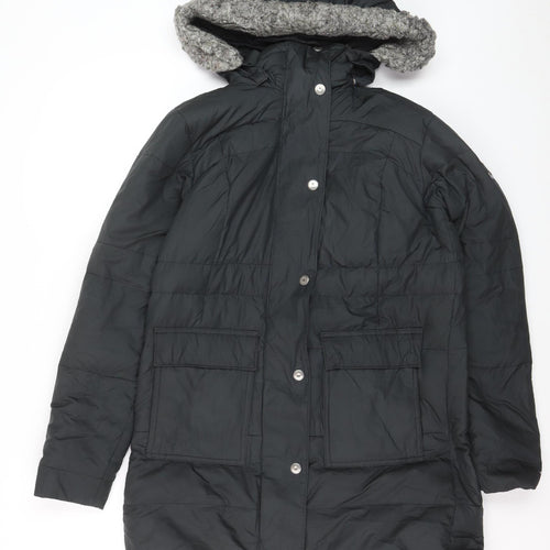 Columbia Men's Black Hooded Down Parka Coat Size S Outdoor Winter