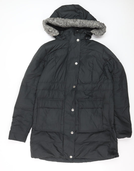 Columbia Men's Black Hooded Down Parka Coat Size S Outdoor Winter