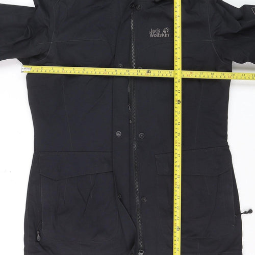 Jack Wolfskin Men's Black Waterproof Parka Jacket S Regular