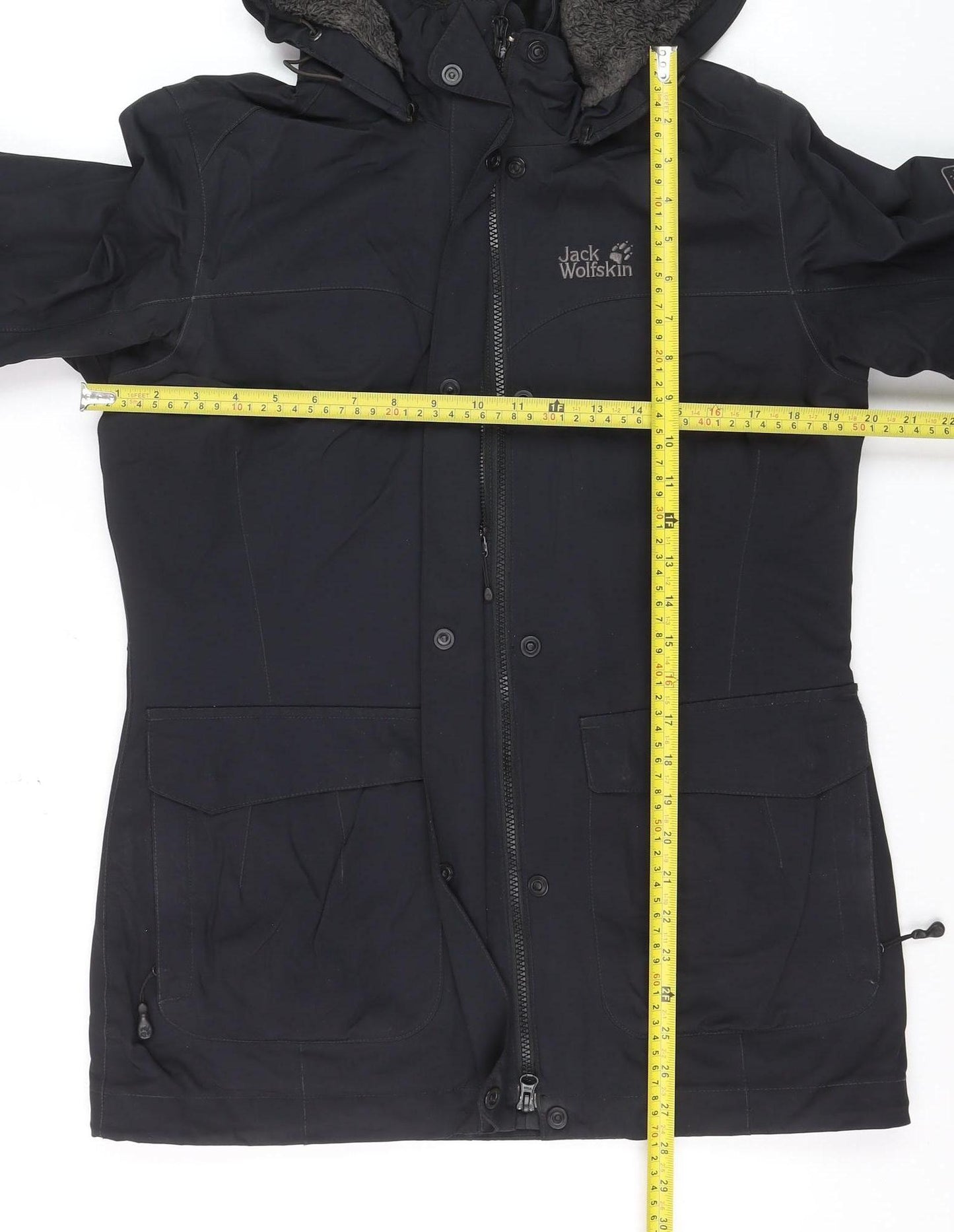 Jack Wolfskin Men's Black Waterproof Parka Jacket S Regular
