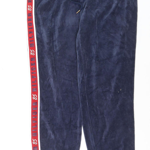 Tommy Hilfiger Womens Blue Velour Jogger Sweatpants Size M
