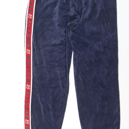 Tommy Hilfiger Womens Blue Velour Jogger Sweatpants Size M