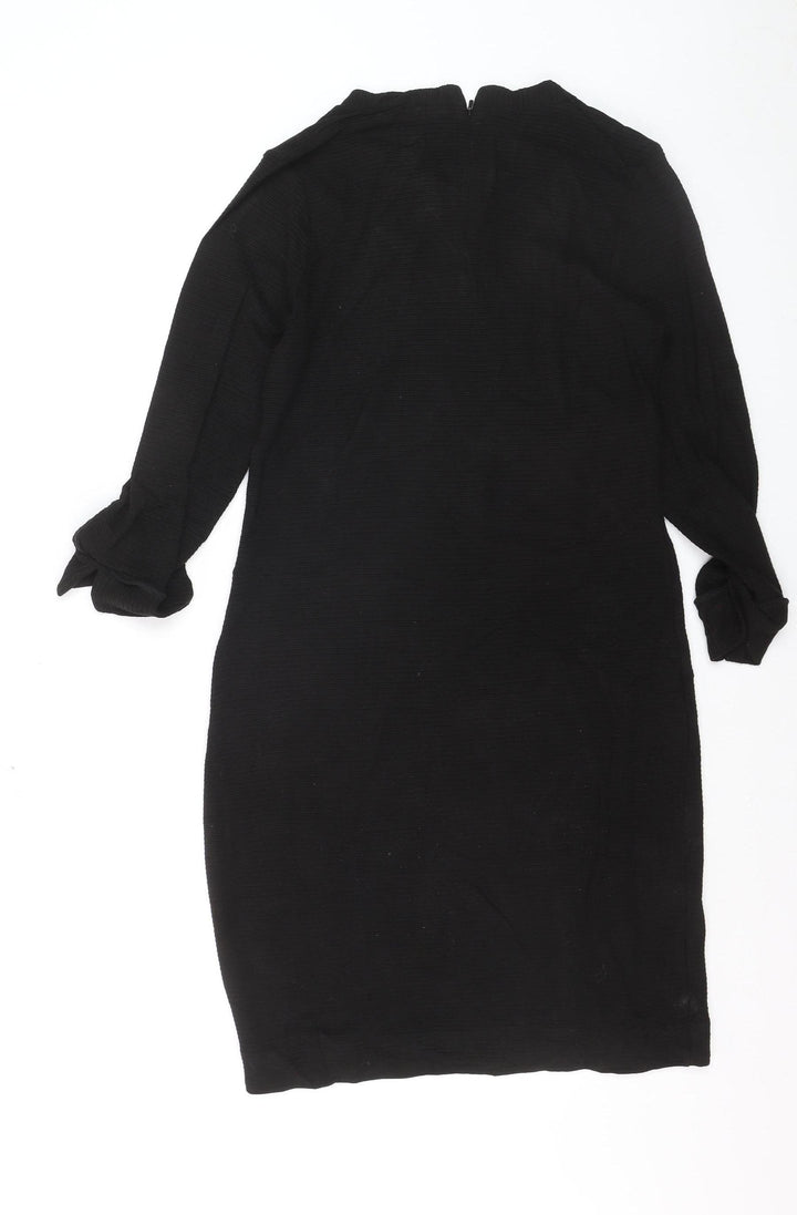French Connection Women's Black Size 12 Bodycon Knit Dress
