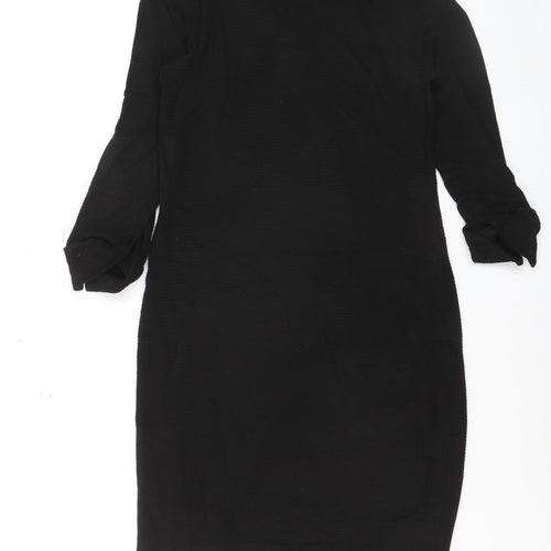French Connection Women's Black Size 12 Bodycon Knit Dress