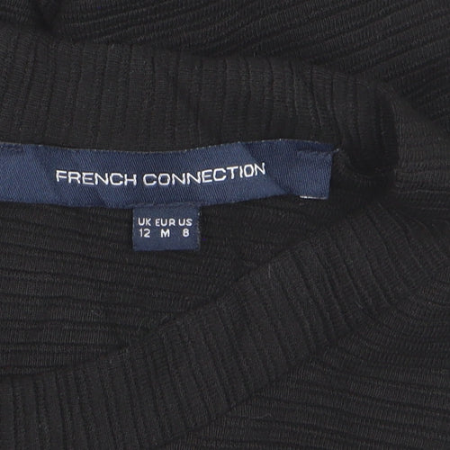 French Connection Women's Black Size 12 Bodycon Knit Dress