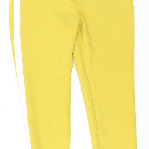 Marks and Spencer Women Yellow Tapered Trousers Size 18