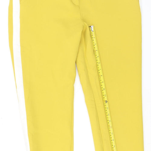 Marks and Spencer Women Yellow Tapered Trousers Size 18