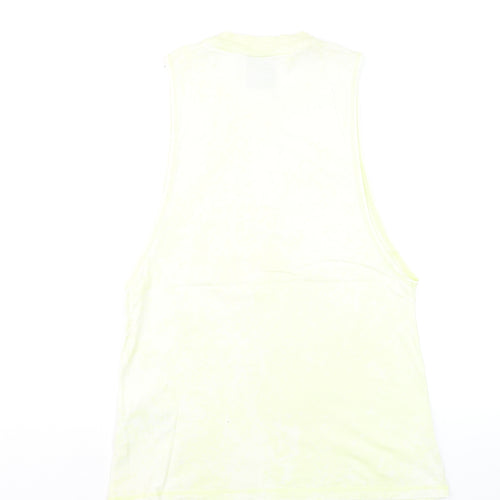 Nike Men Yellow Sleeveless Tank Top Small 100% Cotton Athletic Gymwear