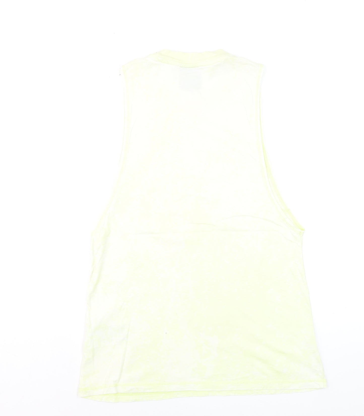 Nike Men Yellow Sleeveless Tank Top Small 100% Cotton Athletic Gymwear