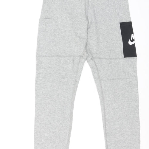 Nike Women’s Grey Slim Fit Leggings Medium Elastic Waist Sportswear