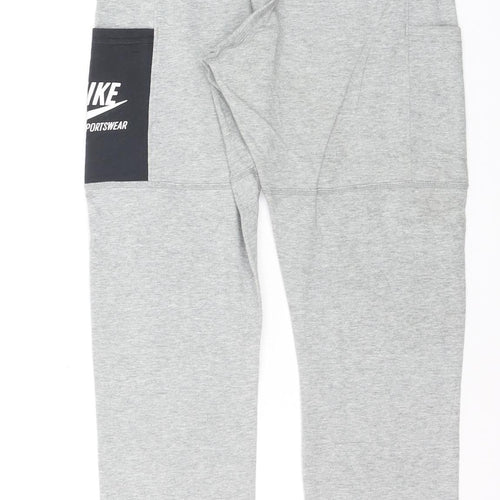 Nike Women’s Grey Slim Fit Leggings Medium Elastic Waist Sportswear