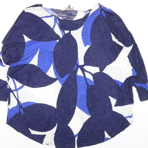 Phase Eight Women Blue Floral Tunic Blouse Size 14