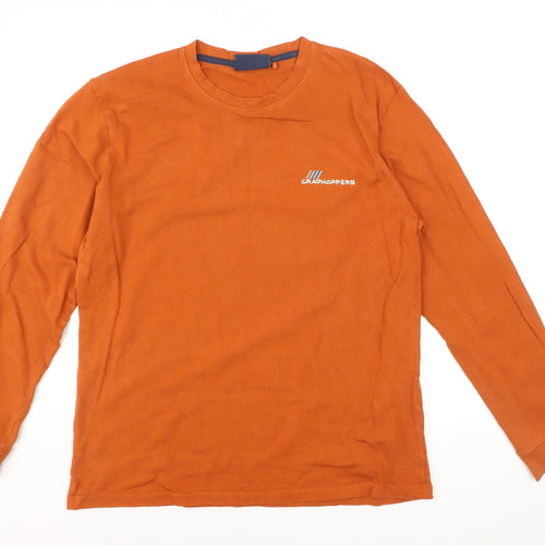 Craghoppers Men's Orange Long Sleeve Cotton Top L