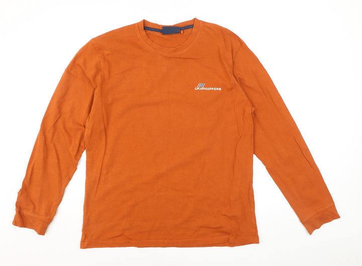 Craghoppers Men's Orange Long Sleeve Cotton Top L