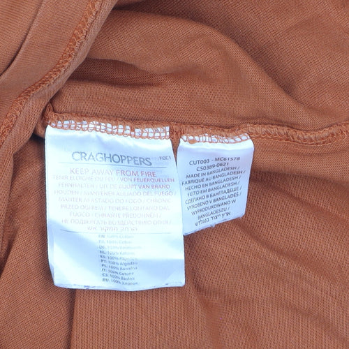 Craghoppers Men's Orange Long Sleeve Cotton Top L