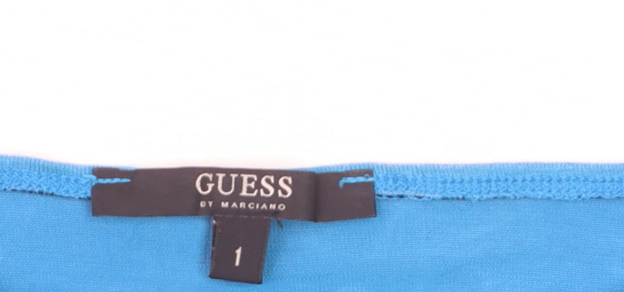 Guess Women’s Blue Cotton Camisole Tank Top Size S Spaghetti Strap Stretch