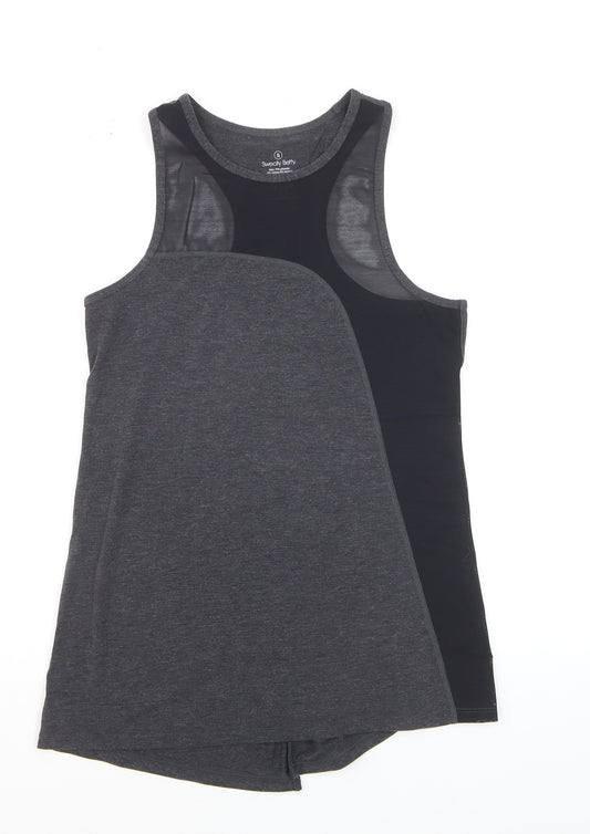 Sweaty Betty Womens Grey S Racerback Athletic Tank Top