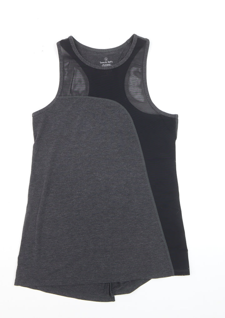 Sweaty Betty Womens Grey S Racerback Athletic Tank Top